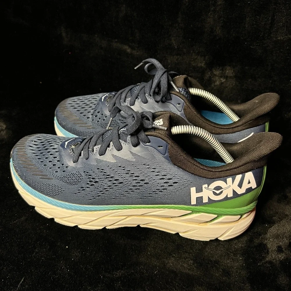 Hoka One One Clifton 7 1110508 MOAN Men's 11.5 Running Shoes Ocean Blue Sneakers